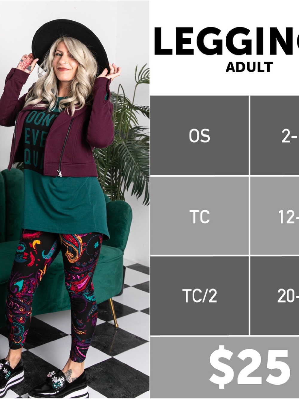 LuLaRoe Red, Navy & White Aztec Print Leggings - Picture 2 of 2